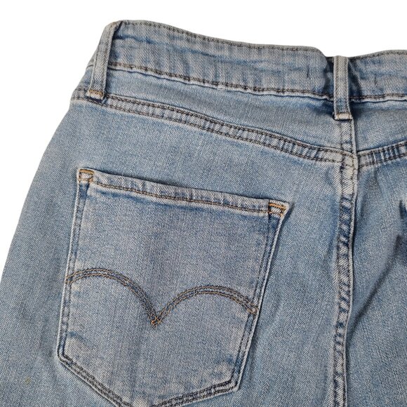 Levis 721 Jeans Womens 30 28x28 High Rise Skinny Light Wash Stretch Distressed - Picture 10 of 15